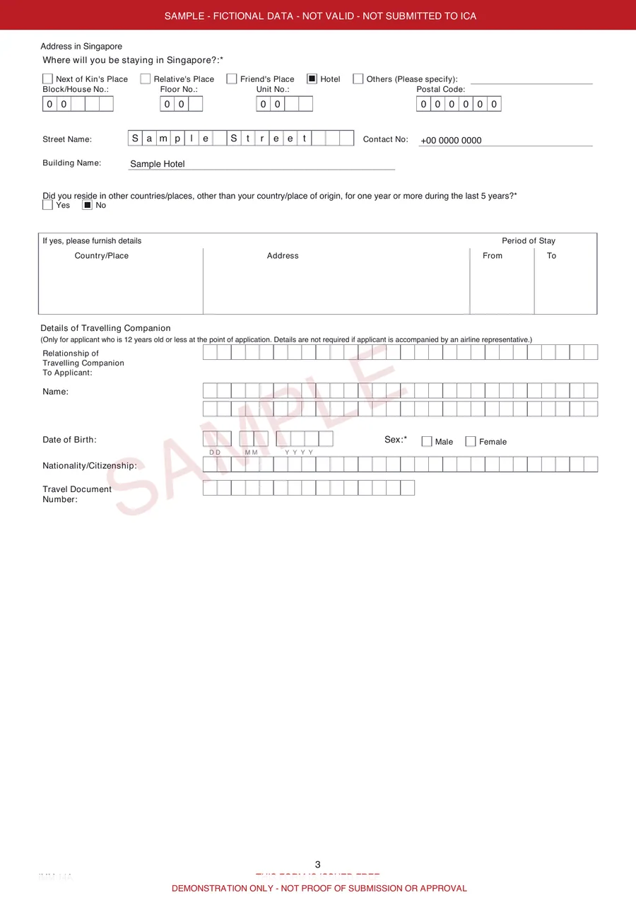 Form 14A ساختگی SAMPLE با علامت نامعتبر و ارسالنشده · 3 / 4